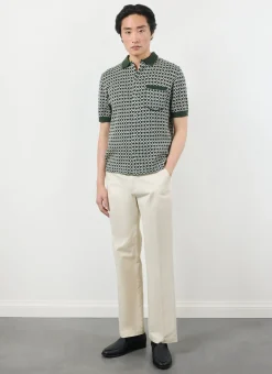 Percival Short Sleeve Shirts|Polo Shirts^Casa Piccante Shirt Green Jacquard