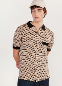Percival Short Sleeve Shirts|Polo Shirts^Casa Piccante Shirt Rust Jacquard