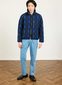 Percival Fleeces^Check Anderson Wool Fleece Blue