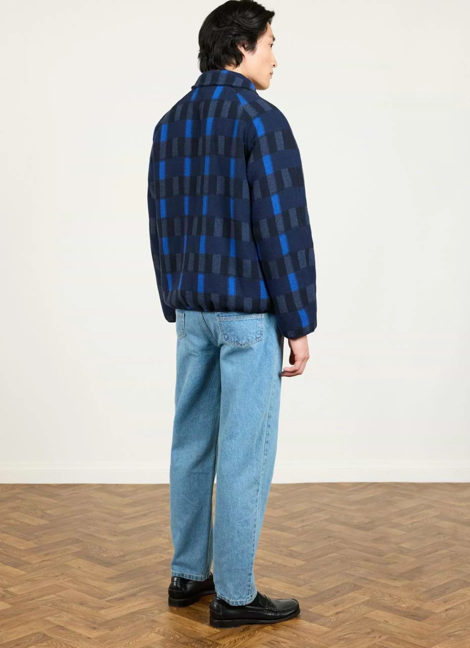 Percival Fleeces^Check Anderson Wool Fleece Blue
