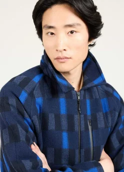 Percival Fleeces^Check Anderson Wool Fleece Blue
