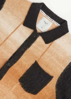 Percival Cardigans^Checker Gradient Bobcat Cardigan Tan
