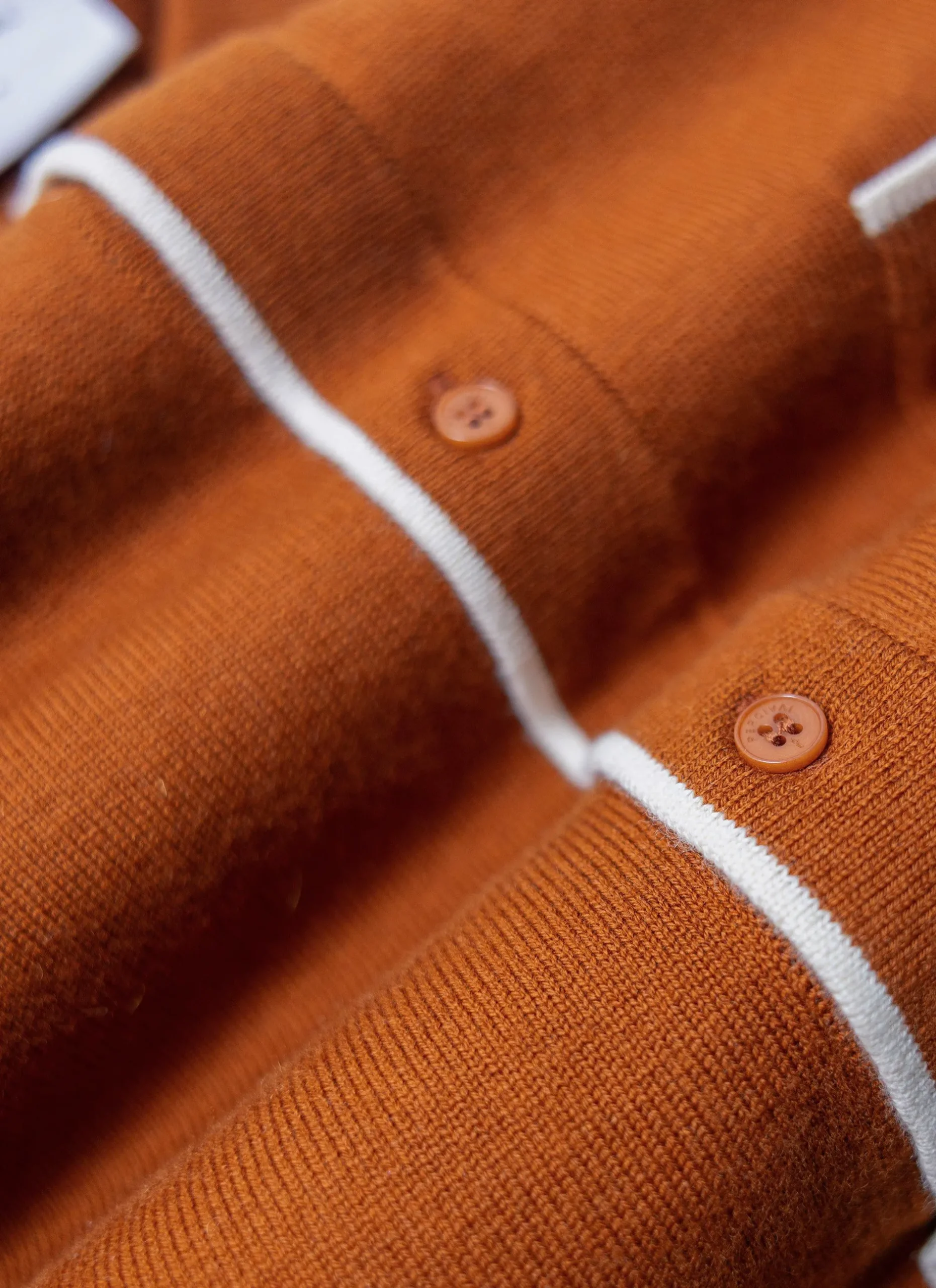 Percival Short Sleeve Shirts|Knitted Shirts^Contrast Trim Shirt Rust