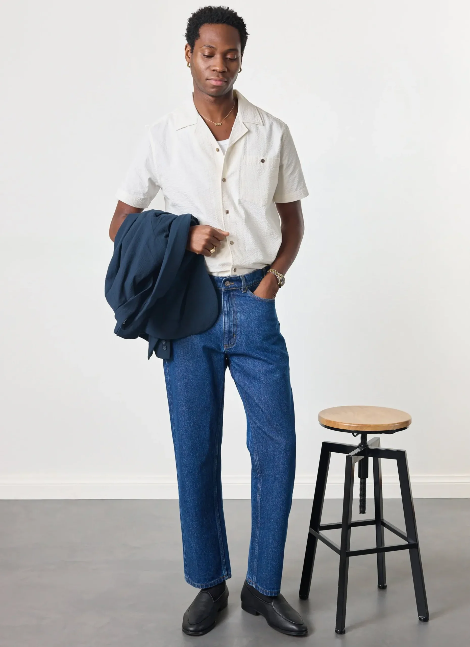 Percival Short Sleeve Shirts|Cuban Collared Shirts^Cuban Shirt Ecru