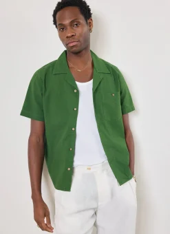 Percival Short Sleeve Shirts|Cuban Collared Shirts^Cuban Shirt Forest