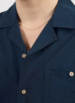 Percival Short Sleeve Shirts|Cuban Collared Shirts^Cuban Shirt Navy
