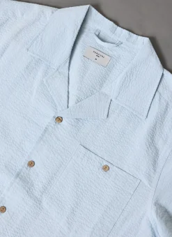 Percival Short Sleeve Shirts|Cuban Collared Shirts^Cuban Shirt Light Blue