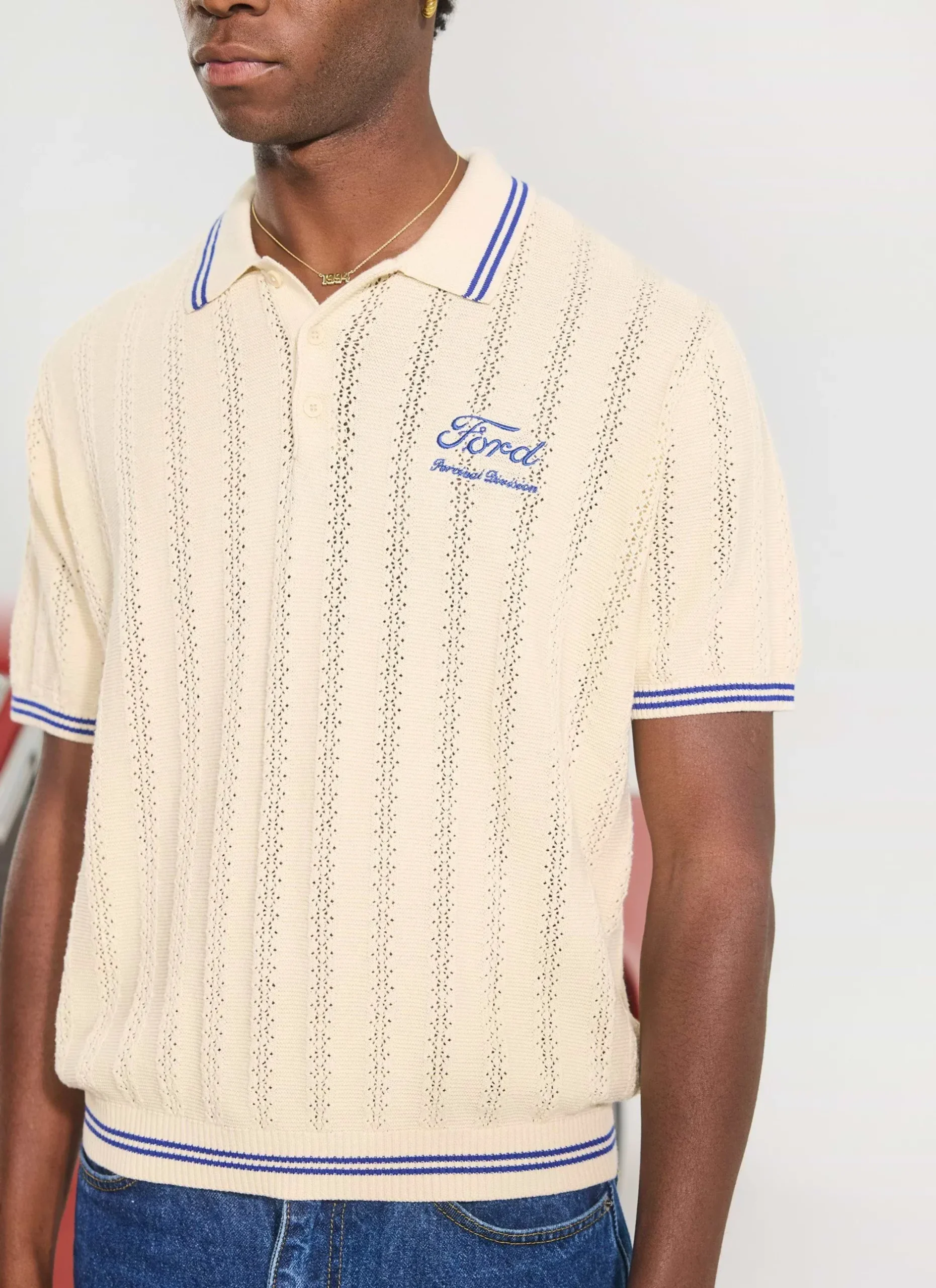 Percival Polo Shirts|Polo Shirts^Dealership Knitted Polo Ecru