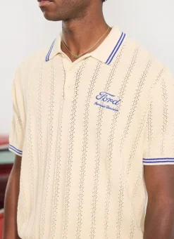 Percival Polo Shirts|Polo Shirts^Dealership Knitted Polo Ecru