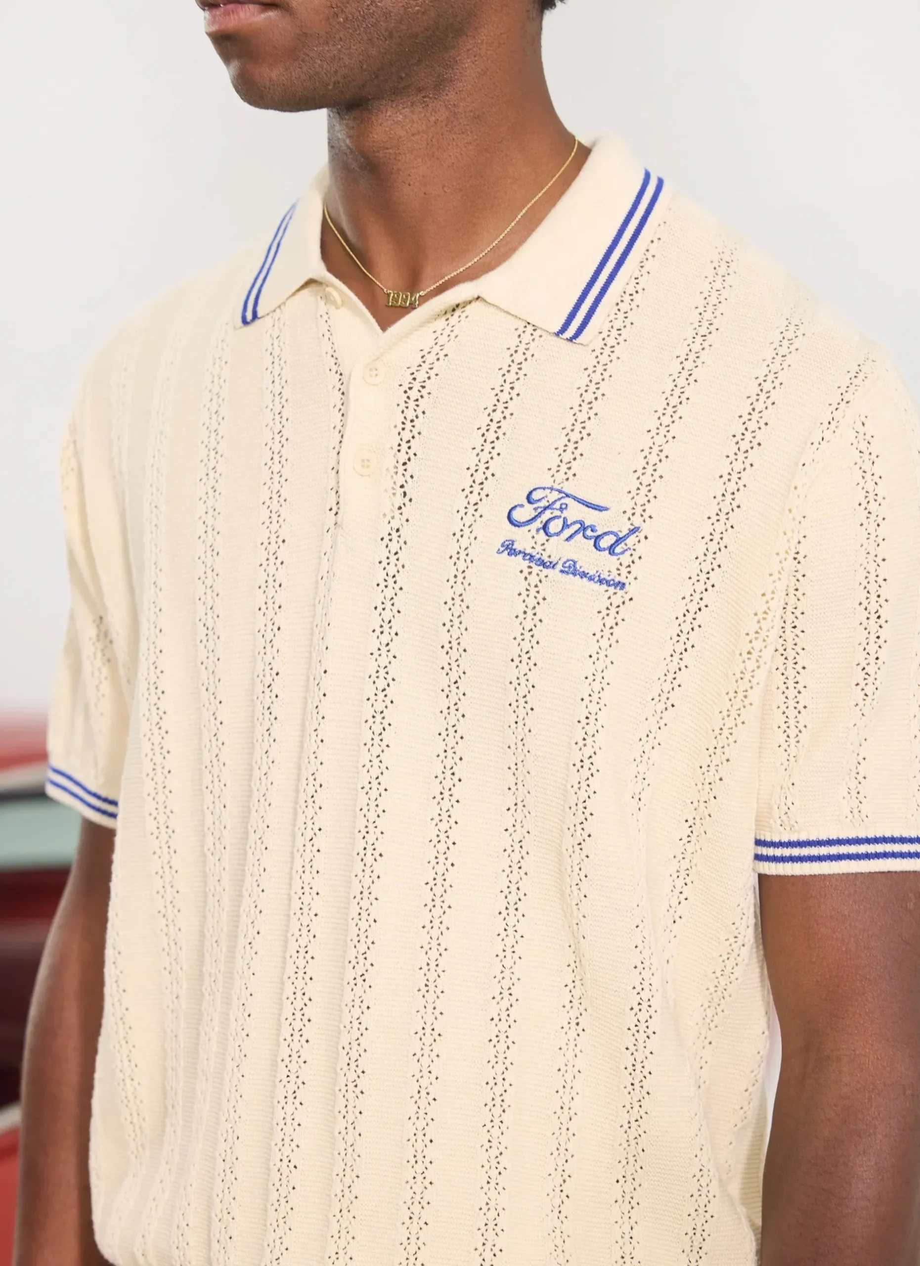 Percival Polo Shirts|Polo Shirts^Dealership Knitted Polo Ecru