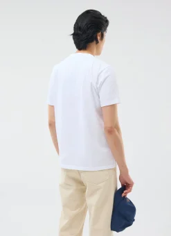 Percival White T-Shirts|Regular Fit T-Shirts^Embroidered Olive T Shirt White