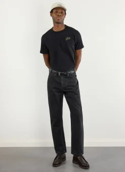 Percival Regular Fit T-Shirts^Embroidered Olive T Shirt Black