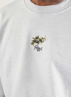 Percival Sweatshirts^Embroidered Perci Olive Sweatshirt Athletic Grey