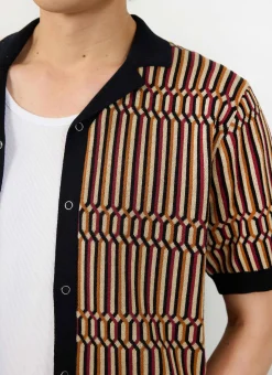 Percival Knitted Shirts|Knitted Polo Shirts & Knitted Shirts^Fargo Knitted Shirt Tan with Black