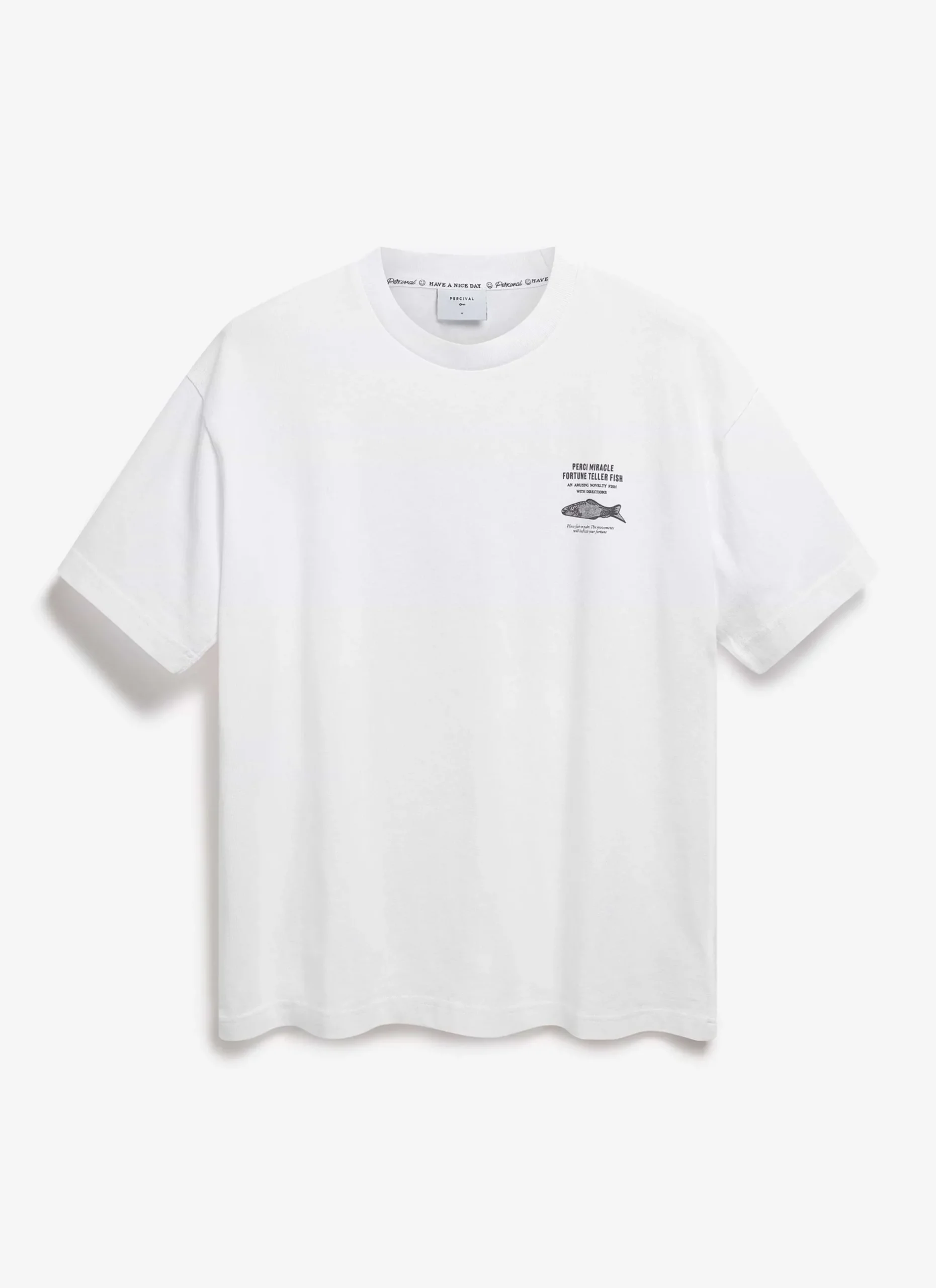 Percival Oversized T-Shirts|Boxy T-Shirts^Fortune Fish Oversized T Shirt White
