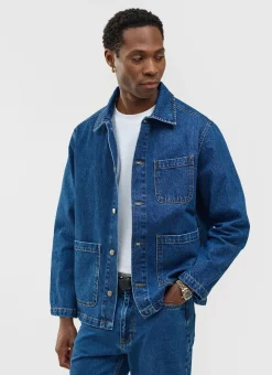 Percival Jackets|Denim Jackets^Gove Chore Jacket Mid Wash Blue