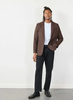 Percival Work Suits|Two Piece Suits^Houndstooth Tailored Blazer Espresso
