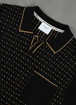 Percival Knitted Shirts|Knitted Polo Shirts & Knitted Shirts^Kihara Long Sleeve Polo Black