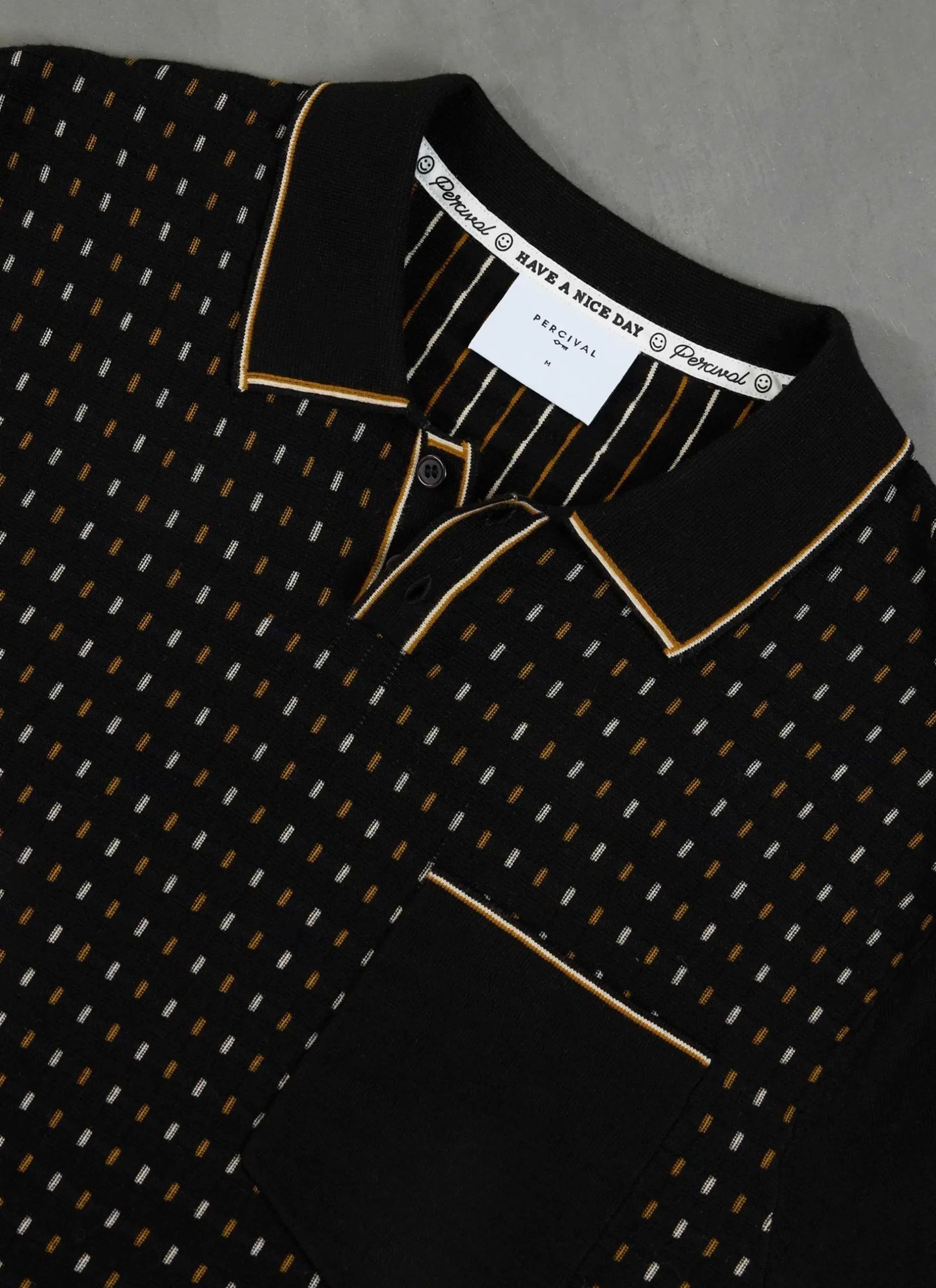 Percival Knitted Shirts|Knitted Polo Shirts & Knitted Shirts^Kihara Long Sleeve Polo Black