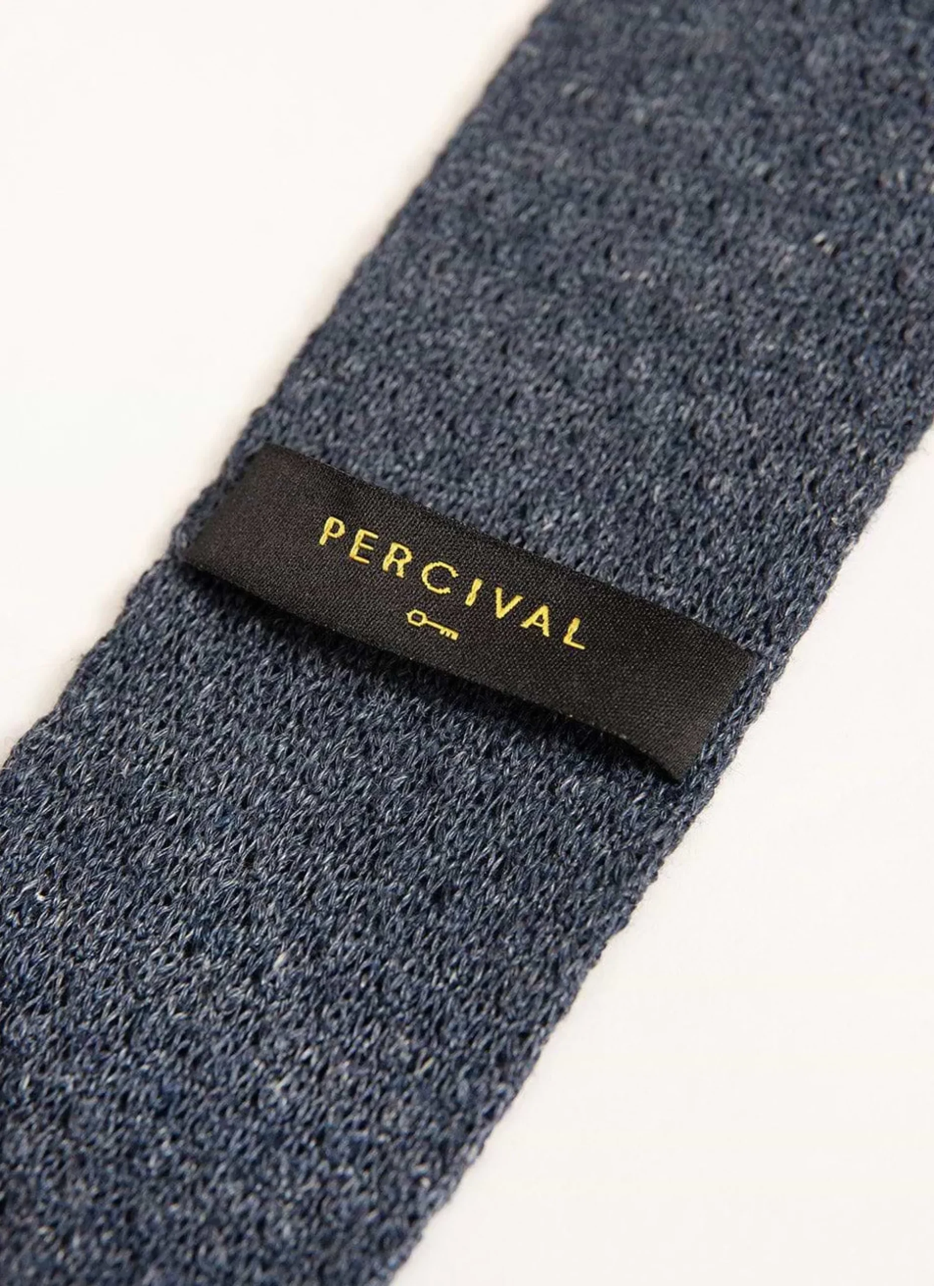 Percival Ties|Ties^Linen Tie Navy Marl
