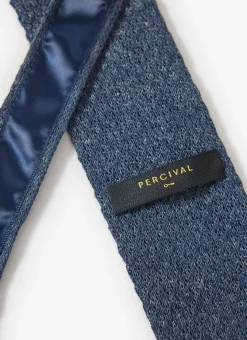 Percival Ties|Ties^Linen Tie Navy Marl