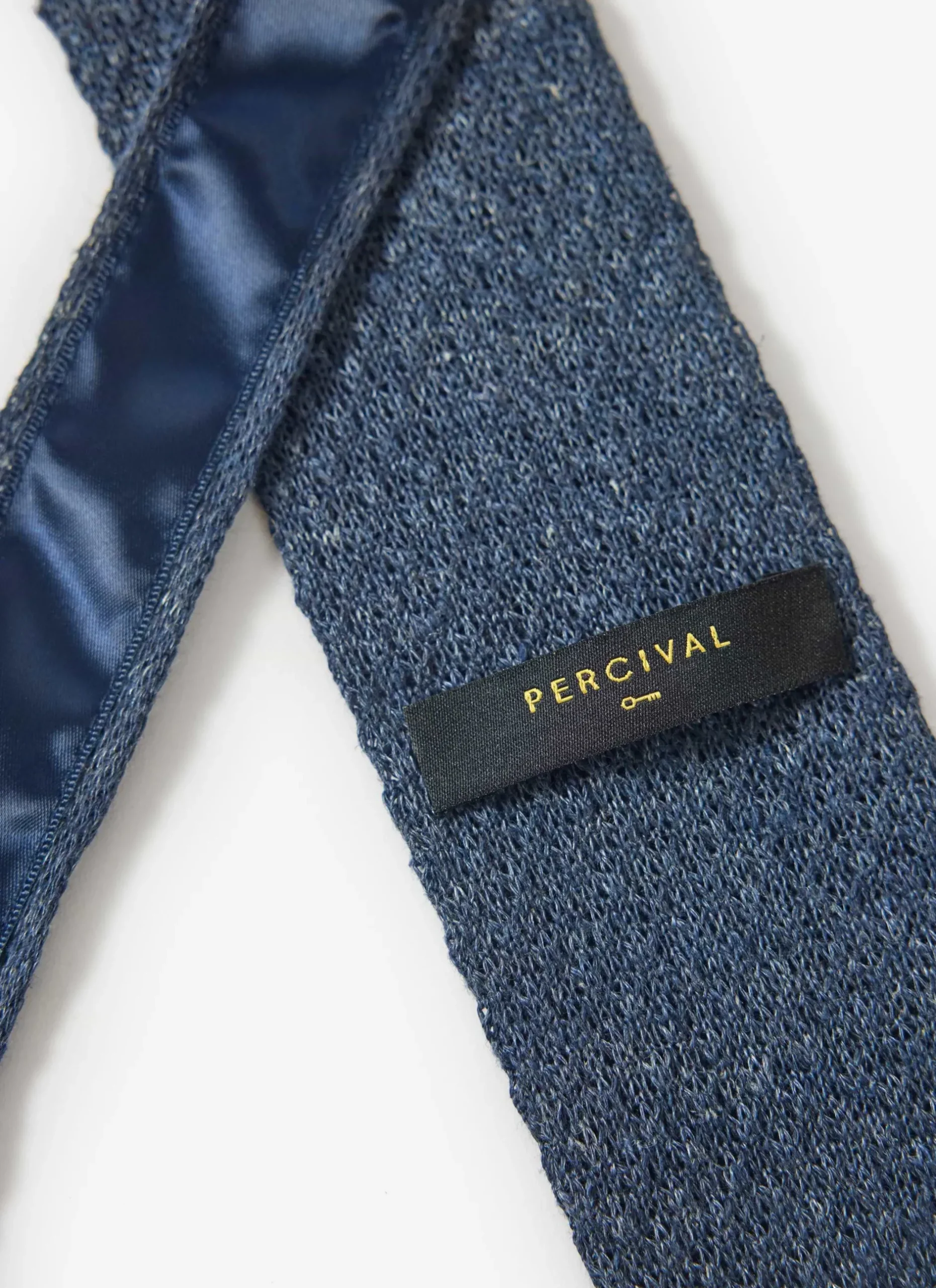 Percival Ties|Ties^Linen Tie Navy Marl