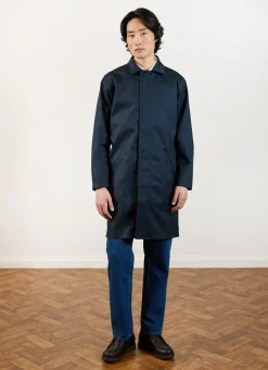 Percival Coats|Trench Coats^Men's Navy Greyson Long Trench Coat Midnight with Olive