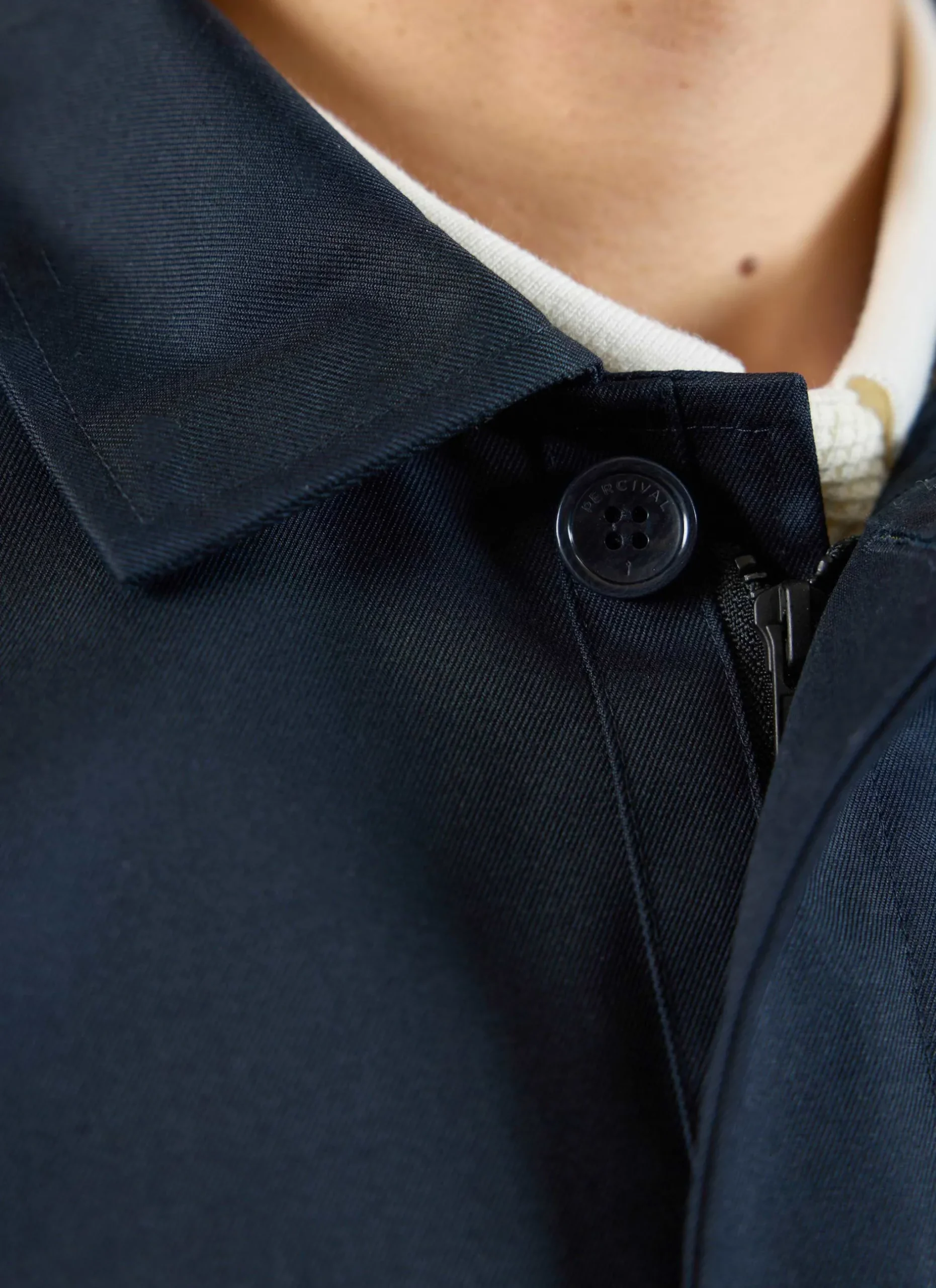 Percival Coats|Trench Coats^Men's Navy Greyson Long Trench Coat Midnight with Olive