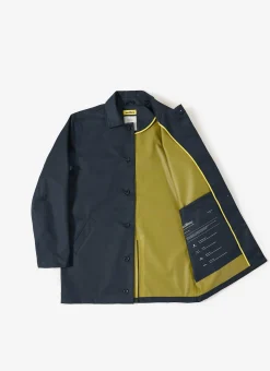 Percival The Waterproof Sherlock|Coats^Men's Navy Sherlock Short Trench Coat Midnight with Olive