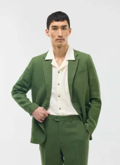 Percival Linen Blazers & Jackets|Race Day Suits^Men's Tailored Two Piece Suit Forest Green
