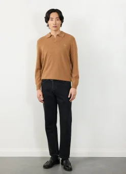 Percival Polo Shirts|Polo Shirts^Network Long Sleeve Polo Rust