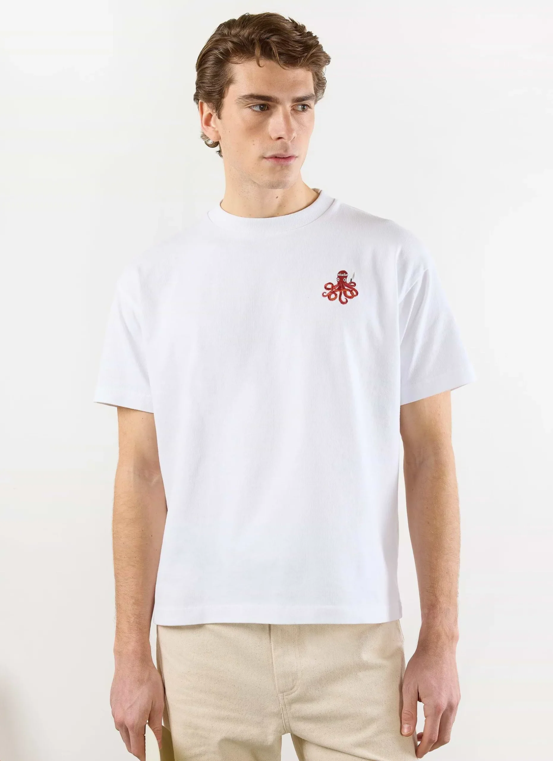 Percival White T-Shirts|Oversized T-Shirts^Octo Oversized T Shirt White