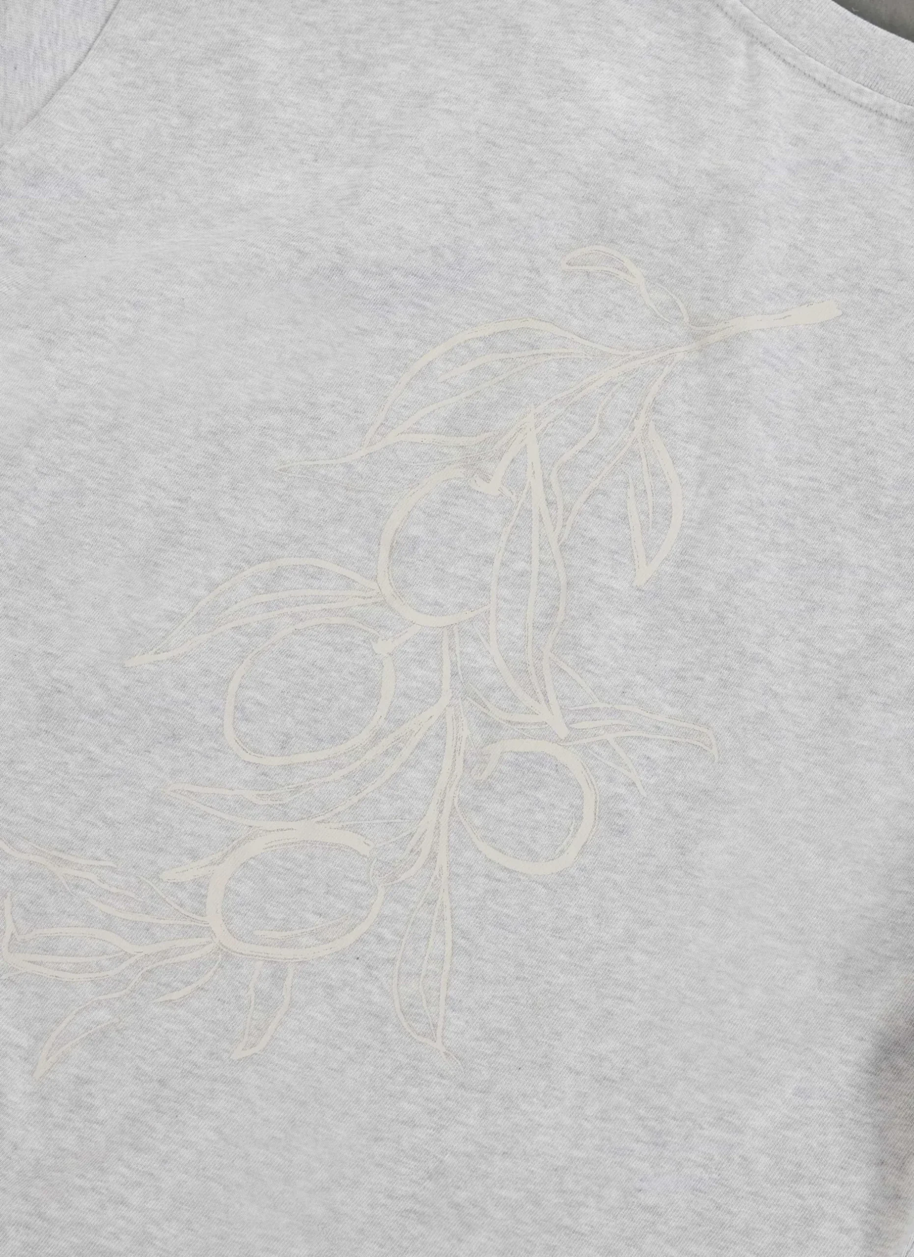 Percival Oversized T-Shirts|Boxy T-Shirts^Olive Branch Oversized T Shirt Athletic Grey