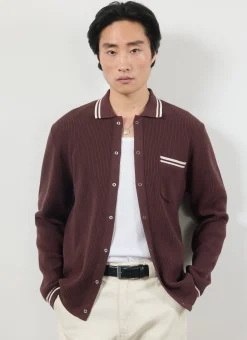 Percival Long Sleeve Shirts|Knitted Shirts^Pablo Cotton Knitted Shirt Espresso
