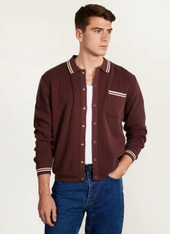 Percival Long Sleeve Shirts|Knitted Shirts^Pablo Cotton Knitted Shirt Espresso