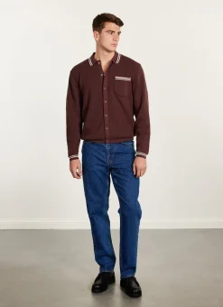Percival Long Sleeve Shirts|Knitted Shirts^Pablo Cotton Knitted Shirt Espresso