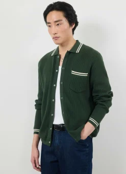 Percival Long Sleeve Shirts|Knitted Shirts^Pablo Cotton Knitted Shirt Forest
