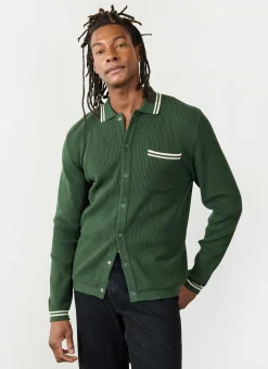 Percival Long Sleeve Shirts|Knitted Shirts^Pablo Cotton Knitted Shirt Forest