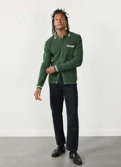 Percival Long Sleeve Shirts|Knitted Shirts^Pablo Cotton Knitted Shirt Forest