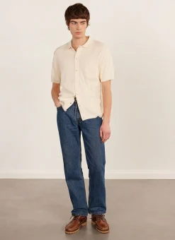 Percival Short Sleeve Shirts|Knitted Shirts^Pablo Cuban Shirt Cream