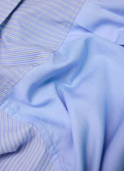 Percival Long Sleeve Shirts|Boxy Shirts^Patchwork Stripe Pearce Shirt Blue