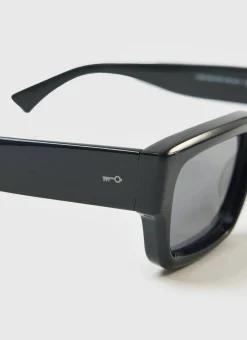 Percival Sunglasses^P002-E2 Black Sunglasses Black Polarized Lenses