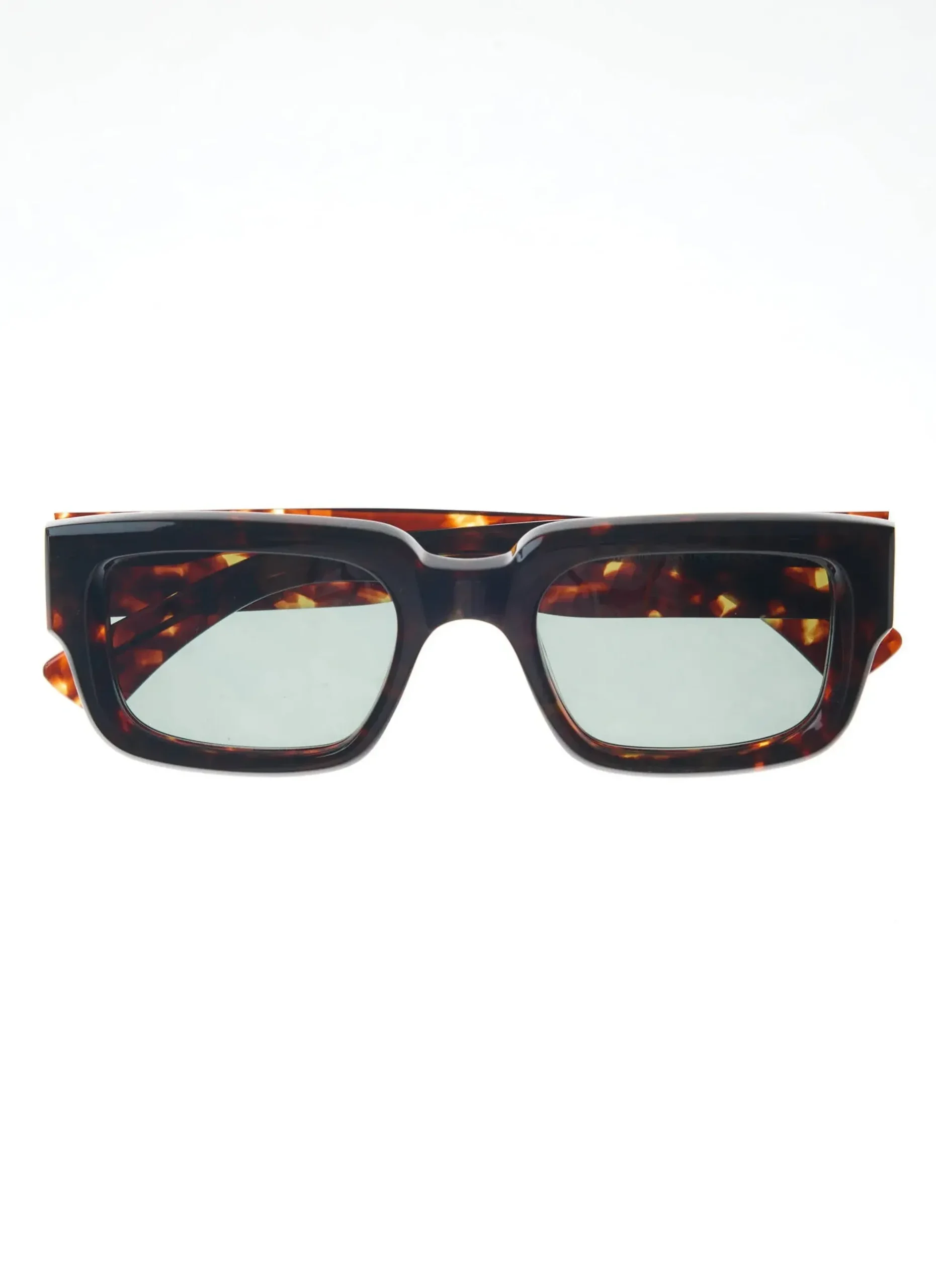 Percival Sunglasses^P002-E20 Demi Brown Tortoise Sunglasses Bottle Green Lenses