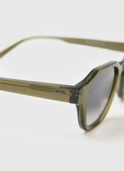 Percival Sunglasses^P001-E52 Olive Green Sunglasses Light Brown Lenses