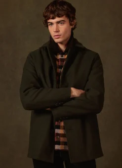 Percival Pea Coats|Coats^Pea Coat Olive