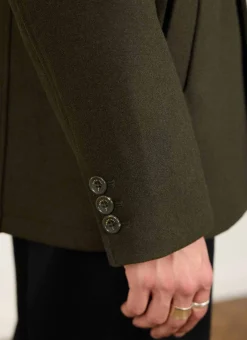 Percival Pea Coats|Coats^Pea Coat Olive
