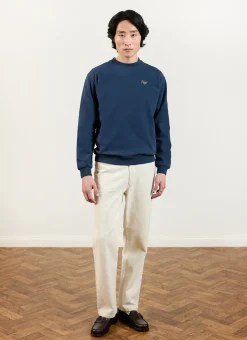 Percival Sweatshirts^Perci Chainstitch Sweatshirt Navy