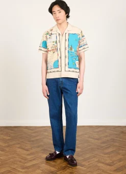 Percival Cuban Collared Shirts|Cuban Collar Shirts^Perciliner Cuban Shirt Ecru