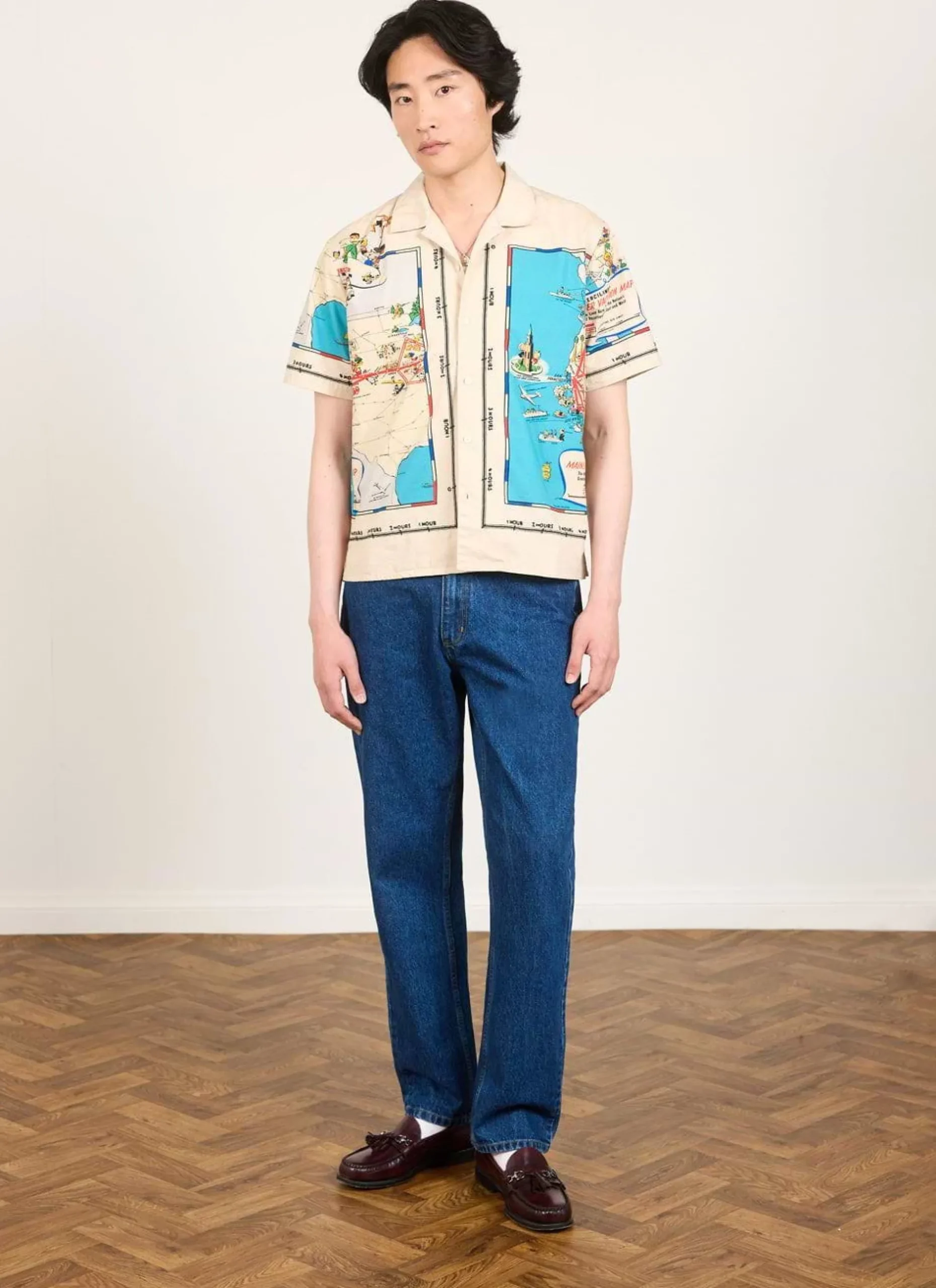 Percival Cuban Collared Shirts|Cuban Collar Shirts^Perciliner Cuban Shirt Ecru