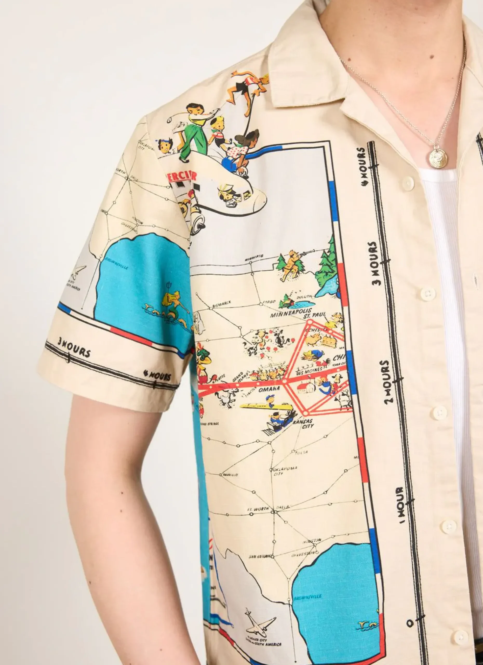 Percival Cuban Collared Shirts|Cuban Collar Shirts^Perciliner Cuban Shirt Ecru